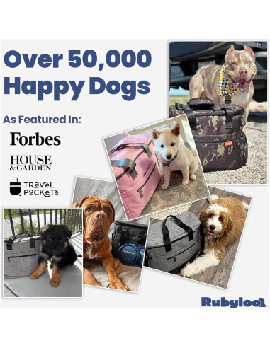 Bolsa de Viaje para Perros Rubyloo - Beige, 38x17.8x33cm