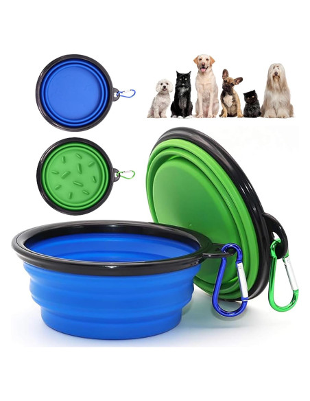 Tazones de Viaje Portátiles ARTECARE 2 Piezas Colapsables