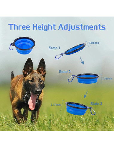 Tazones de Viaje Portátiles ARTECARE 2 Piezas Colapsables