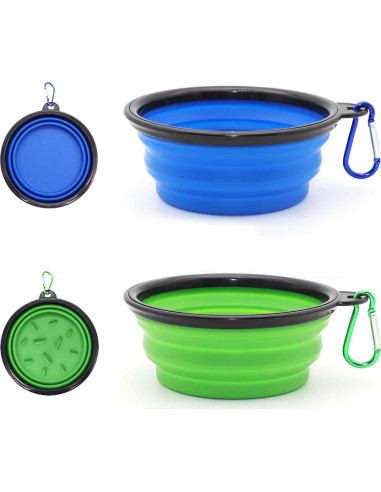 Tazones de Viaje Portátiles ARTECARE 2 Piezas Colapsables