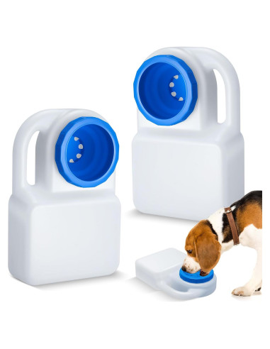 Tazón de Agua Portátil para Perros Ziliny 2 Pcs 2.84L Sin Derrames