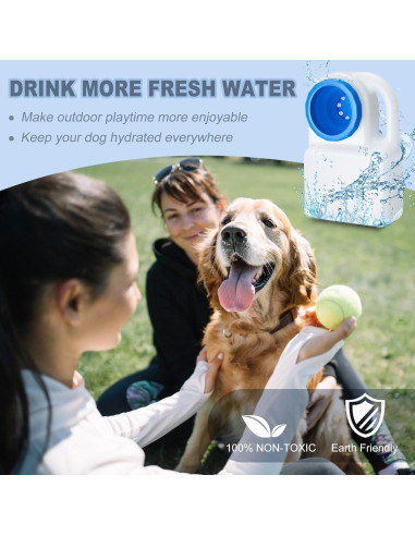 Tazón de Agua Portátil para Perros Ziliny 2 Pcs 2.84L Sin Derrames