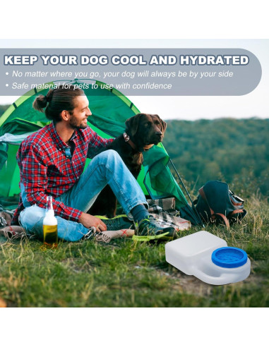 Tazón de Agua Portátil para Perros Ziliny 2 Pcs 2.84L Sin Derrames