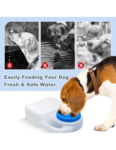 Tazón de Agua Portátil para Perros Ziliny 2 Pcs 2.84L Sin Derrames