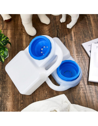 Tazón de Agua Portátil para Perros Ziliny 2 Pcs 2.84L Sin Derrames