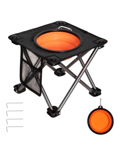 Cuenco Elevado para Perros KingCamp 1000ml Plegable Antideslizante