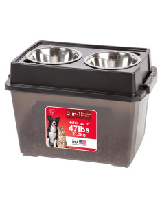 Cuencos Elevados para Perros Grandes IRIS USA con Almacenamiento