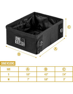 Cuenco Plegable para Mascotas OneTigris 2.1L Negro 2