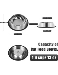 Juego de 3 Tazones Antideslizantes para Perros Serentive 368 ml 2
