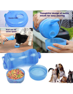 Botella de Agua y Comida para Perros SESA WILLIAM 2 en 1 2