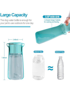 Botella de Agua Portátil para Perros SHAFGO 550 ML 2