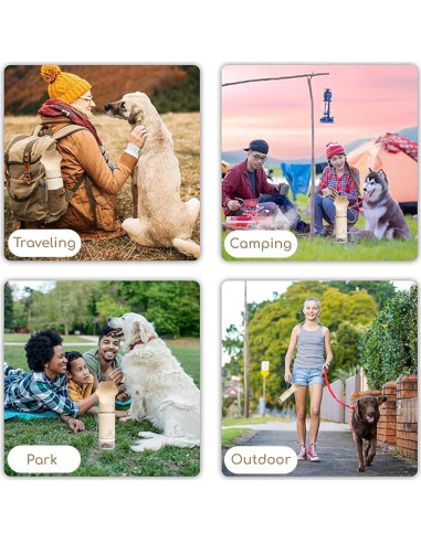 Botella de Agua para Perros Everich 295 ml con Comedero