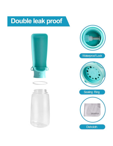 Botella de Agua Portátil para Perros SHAFGO 550 ML