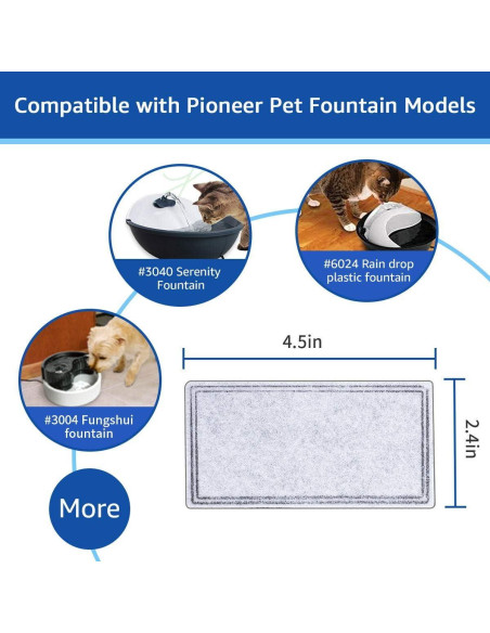 12 Filtros de Agua de Carbón MyfatBOSS para Fuente Pioneer Pet