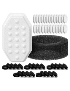 Paquete de 50 filtros y esponjas para fuente de agua para gatos Rellaty