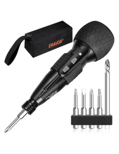Destornillador eléctrico ERAVOR 3.6V recargable con LED