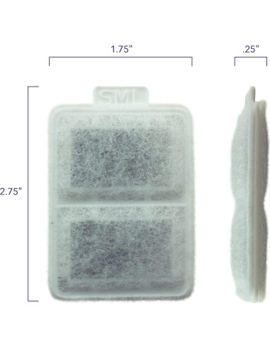 Filtro de Agua Pequeño PET STANDARD para Fuente Whisker City - 10 Unidades