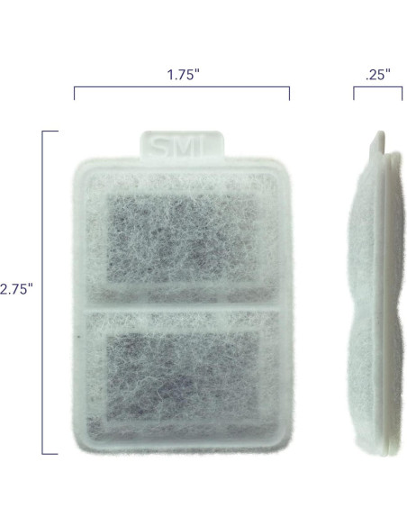 Filtro de Agua Pequeño PET STANDARD para Fuente Whisker City - 10 Unidades