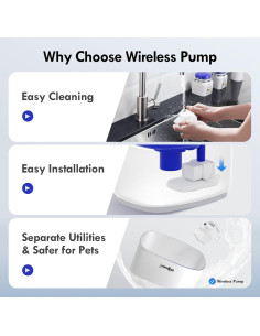 Fuente de Agua para Gatos Grandtail 3L Acero Inoxidable LED 2