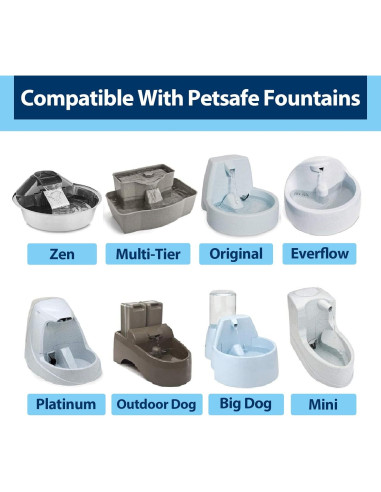 Filtro de agua para gatos CHNLML, 12 unidades, carbón activado