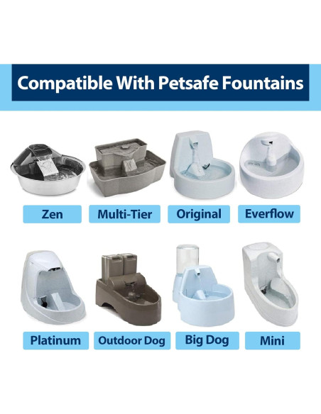 Filtro de agua para gatos CHNLML, 12 unidades, carbón activado