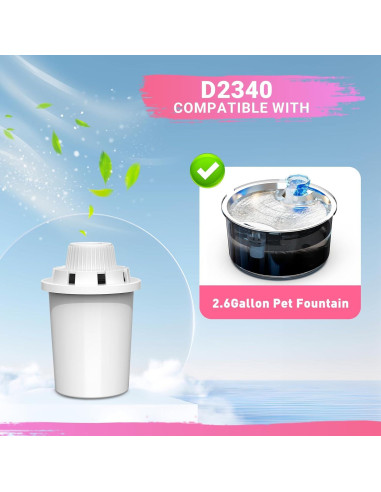 Filtros de Reemplazo PETDOTT para Fuente de Agua para Perros - 4 Paquetes