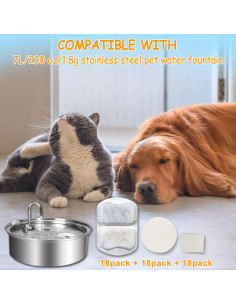 18 Filtros de Reemplazo para Fuente de Agua Oneisall 7L 2