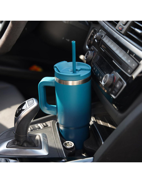 Taza Aislada Konokyo 30 oz Verde Macaron con Popotes