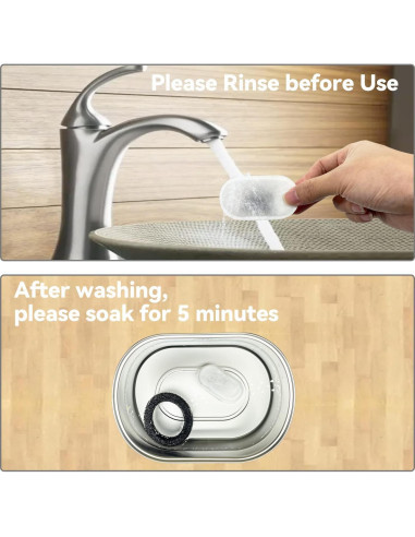 Filtros de agua para gatos SOOFPET, 24 piezas (12 carbón + 12 esponja)