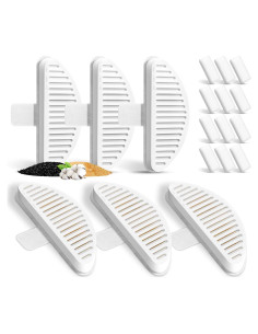 Paquete de 6 Filtros y 12 Esponjas para Fuente de Agua ASFUN