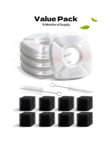 18 Filtros de Agua para Gatos Zeewoo 2.8L Triple Filtración