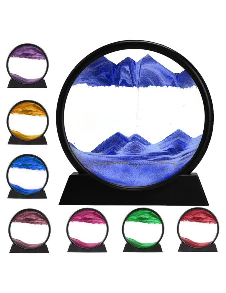 Arte de Arena Dinámica Rysnwsu 3D Redondo 17,78 cm Azul