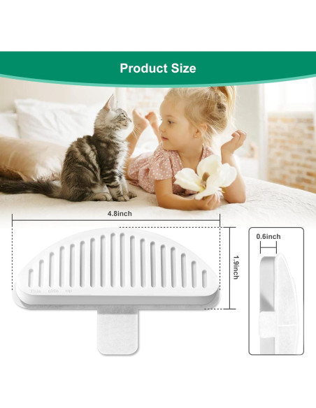 Paquete de 6 Filtros y 12 Esponjas para Fuente de Agua ASFUN