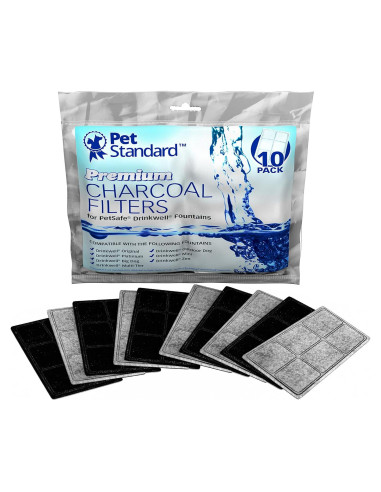 Filtros de Carbón Premium PetSafe para Fuentes Drinkwell - 10 Unidades