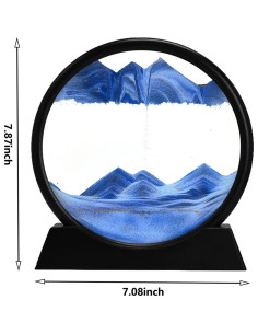 Arte de Arena Dinámica Rysnwsu 3D Redondo 17,78 cm Azul 2