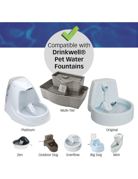 Filtros de Carbón Premium PetSafe para Fuentes Drinkwell - 10 Unidades Filtros de Carbón Premium PetSafe para Fuentes Drinkwell - 10 Unidades