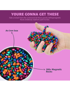 Masilla Magnética LCVUUK Multicolor 300 Rocas Antiestrés 2