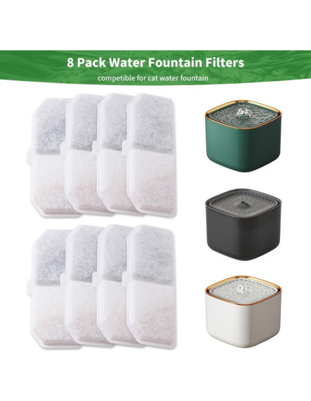 Filtros de Agua para Gatos DODOCAT - Paquete de 8 Filtros
