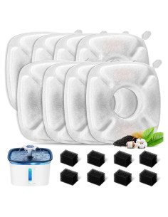 16 Filtros de Reemplazo para Fuente de Agua para Gatos HomeFio