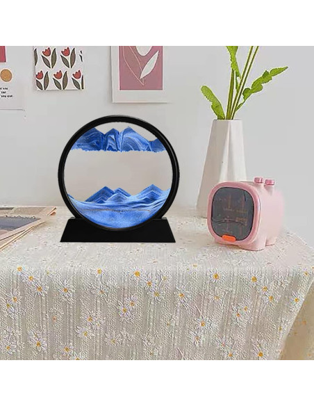 Arte de Arena Dinámica Rysnwsu 3D Redondo 17,78 cm Azul