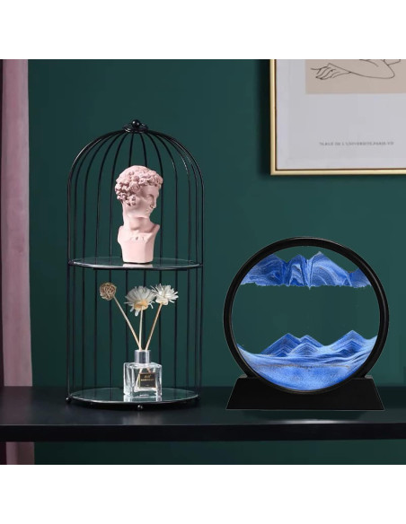 Arte de Arena Dinámica Rysnwsu 3D Redondo 17,78 cm Azul