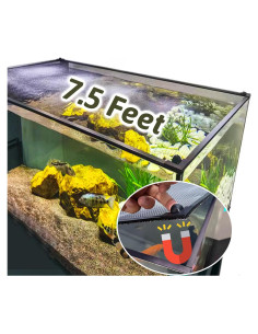 Cubierta de red anti-salto magnética FUYITE 2.29m para acuario