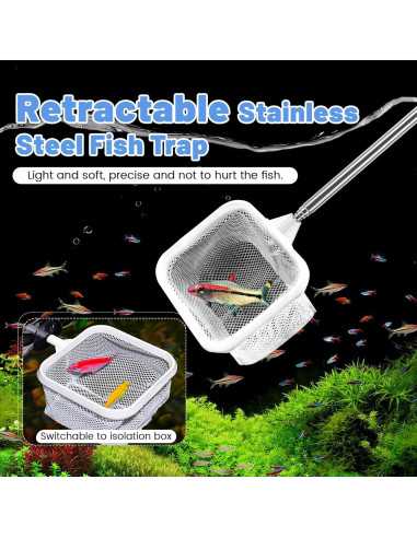 Red de Acuario Donmnemb 3" con Mango Inoxidable 20-48cm