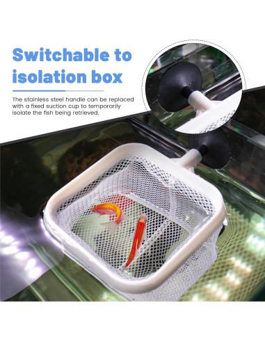 Red de Acuario Donmnemb 3" con Mango Inoxidable 20-48cm