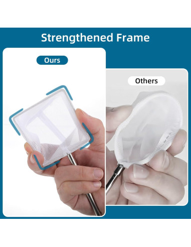 Red para Acuario JIEYAO Telescópica 6.5x6.5cm Mango 12.5-40cm