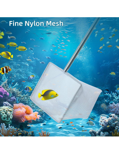 Red para Acuario JIEYAO Telescópica 6.5x6.5cm Mango 12.5-40cm