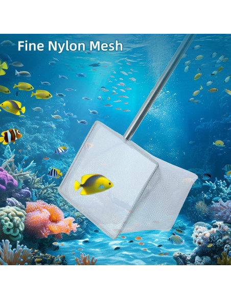 Red para Acuario JIEYAO Telescópica 6.5x6.5cm Mango 12.5-40cm
