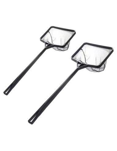 Red de Acuario Pequeña 9.5 cm y 14 cm con Mango Plástico Negro