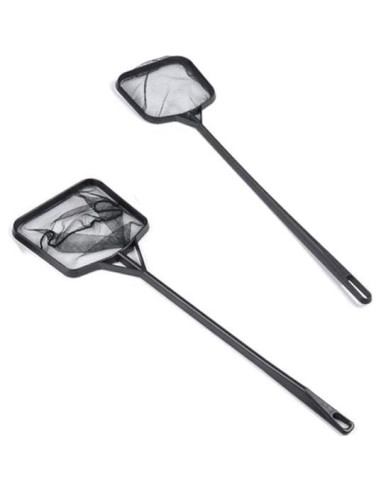 Red de Acuario Pequeña 9.5 cm y 14 cm con Mango Plástico Negro