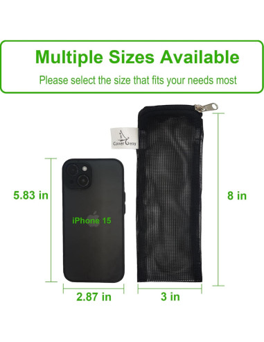 10 Bolsas de Filtro Reutilizables Cover Geny 7.6x20.3cm Acuario